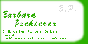 barbara pschierer business card